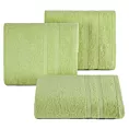 Ręcznik kąpielowy 100x150 cm bawełniany kolor jasnozielony z ozdobną bordiurą 500 g/m2 MILO Eurofirany