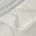 Bieżnik na stół biały 40x200 cm Emily z ozdobną listwą i mereżką