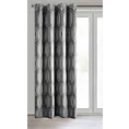 Zasłona grafitowo, z geometrycznym wzorem zaciemniająca 140x250 cm przelotka DIADEM Eurofirany