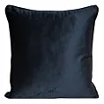 Poszewka na poduszkę 45x45 cm welwetowa z wypustką na brzegach czarna SIBEL PIERRE CARDIN Eurofirany