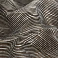 Firana stalowa z rysunkiem poziomych nitek na błyszczącym tle 140x250 cm przelotka RACHEL Eurofirany