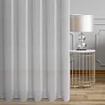 Firana szyta na taśmie 8 cm jasnoszara z cienkiej matowej etaminy, wykończona obciążnikiem