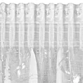 Dekoracja okienna biało, srebrna z etaminy zdobiona błyszczącym marmurkowym wzorem 140x270 cm taśma ALINA Eurofirany