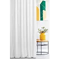Zasłona szyta na przelotkach ADESSA biała z miękkiej tkaniny o welurowej strukturze