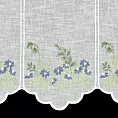 Tkanina firanowa zazdrostka z etaminy z uroczym haftem drobnych kwiatów Eurofirany