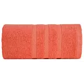 Ręcznik kąpielowy 70x140 cm bawełniany kolor koralowy z ozdobną bordiurą 500 g/m2 MILO Eurofirany