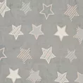 Pościel 220x200 z polaru kolor srebrny z gwiazdkami FLANO Eurofirany