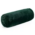 Poduszka wałek 15x45 cm ciemnozielona z miękkiej futrzanej tkaniny  NINA Eurofirany