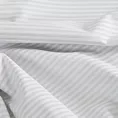 Poszewka szyta FIONA srebrna z dwustronnej tkaniny w paseczki z dodatkiem srebrnej nici