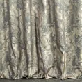 Zasłona szyta na taśmie fala AMARELL stalowa z marmurkowym wzorem przetykanym błyszczącą nicią