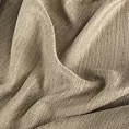 Obrus szyty beżowo brązowy z tkaniny o wyraźnym splocie z efektem melanżu