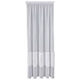 Firana biała, gładka zdobiona aplikacją 140x270 cm taśma LORIS Eurofirany