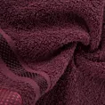 Ręcznik kąpielowy 100X150 cm bawełniany kolor bordowy  z bordiurą w paski 500 g/m2 ABBIE Eurofirany