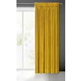Zasłona musztardowa z połyskiem, welwetowa 140x270 cm taśma SAMANTA Eurofirany