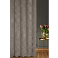 Zasłona szyta na taśmie fala ciemnobeżowa z tkaniny szenilowej z efektem melanżu