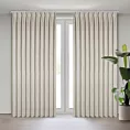 Zasłona beżowa o płóciennym splocie z efektem melanżu 125x270 cm system flex - JULA Eurofirany