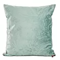 Poszewka na poduszkę 42x42 cm welwetowa z marmurkowym mieniącym się wzorem żakardowa miętowa LUISA Eurofirany