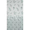 Dekoracja okienna biało, zielona z lekkiej etaminy z nadrukiem gałązek 140x270 cm taśma CLARISSA Design 91 Eurofirany