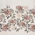 Pościel 220x200 cm bawełniana kolor jasnoszary, biały z wzorem kwiatowym NIKA 43 Eurofirany