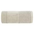 Ręcznik kąpielowy 50x90 cm bawełniany kolor beżowy z welurową bordiurą 500 g/m2 EMMA Eurofirany