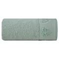 Ręcznik kąpielowy 70x140 cm bawełniany kolor miętowy z aplikacją serca na bordiurze 500 g/m2 KAMILA Eurofirany