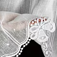 Tkanina firanowa zazdrostka z ażurowym haftem świątecznym w formie dzwoneczków Eurofirany