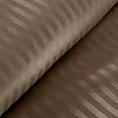 Pościel 140x200 cm satyna bawełniana kolor brązowy w drobne prążki VERA Eurofirany