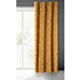 Zasłona złocista z trójwymiarowym wzorem liści, welwetowa 140x250 cm przelotka LIVIA Eurofirany