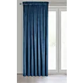 Zasłona granatowa z matowego welwetu 140x270 cm taśma MELANIE Eurofirany