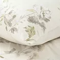 Pościel 220x200 cm z satyny bawełnianej kolor kremowy, brązowy z wzorem kwiatowym ELLA 19 w kwiaty Eurofirany