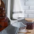 Komplet ściereczek kuchennych 2szt 50x70 cm bawełniany kolor srebrny w pasy 200 g/m2 SOFIA Eurofirany