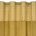 Zasłona miodowa ze złotym wzorem z błyszczącego welwetu 140x250 przelotka ELEN Eurofirany