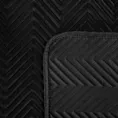 Narzuta welwetowa czarna 170x210 cm pikowana w jodełkę metodą hot press SOFIA EUROFIRANY PREMIUM