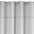 Zasłona stalowa z pomponami z matowej tkaniny 135x260 cm przelotka DEFNE Eurofirany