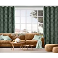 Zasłona ciemnozielona z tkaniny szenilowej 135x250 przelotka ALETA Eurofirany