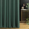 Zasłona szyta na taśmie fala ciemnozielona z gładkiej tkaniny obiciowej