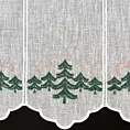 Tkanina firanowa zazdrostka z haftem świątecznym z motywem choinek Eurofirany