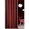 Zasłona szyta na taśmie fala bordowa z miękkiej półmatowej tkaniny welwetowej