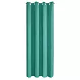 Zasłona turkusowa z gładkiej matowej tkaniny zaciemniającej 135x250 cm przelotka BLACKOUT Eurofirany