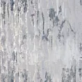 Zasłona srebrno, szara zdobiona metalicznym nadrukiem z welwetu 140x270 cm taśma TINA Eurofirany