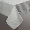 Obrus srebrny 140x180 cm MADELE z delikatną srebrną wypustką