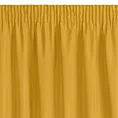 Zasłona musztardowa z matowej gładkiej tkaniny 140x270 cm taśma RITA Eurofirany