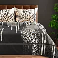 Pościel 160x200 cm z makosatyny bawełnianej kolor czarny, jasnobrązowy z motywem zwierzęcym EVA 22 Eva Minge Eurofirany
