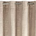 Zasłona brązowo, złota z welwetu zdobiona nakrapianym nadrukiem 135x250 cm przelotki - BETHY Eurofirany