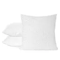 Poszewka na poduszkę 45x45 cm z tkaniny szyfonowej zdobiona moherową nicią biała TIFFANY EVA MINGE Eurofirany