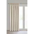 Zasłona jasnobeżowa z szenilowej tkaniny 140x270 cm taśma - VANI Eurofirany