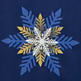 Zasłona granatowo, złota zdobiona świątecznymi gwiazdkami z tkaniny welwetowej 140x250 przelotka CAROL Eurofirany