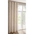 Zasłona beżowa zdobiona pomponami z szyfonu 135x250 przelotka AURELIA Eva Minge Eurofirany