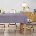 Obrus szyty DORA - HIT liliowy z miękkiej tkaniny o welurowej strukturze