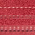 Ręcznik do rąk 30x50 cm bawełniany kolor czerwony z ozdobnym stębnowaniem 500 g/m2 POLA Eurofirany